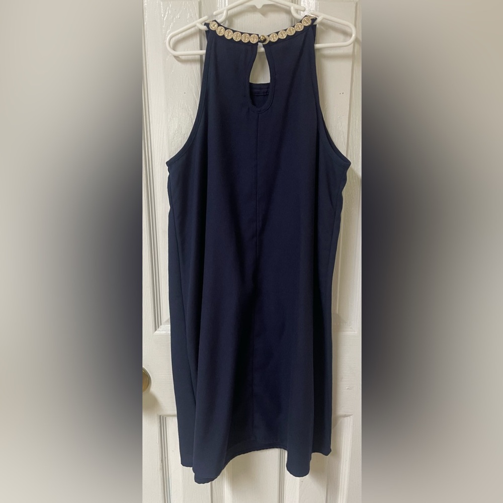 Lilly Pulitzer Dress Girl’s Size 14 Shift Navy Lace Preppy Resortwear Spring - Picture 3 of 8
